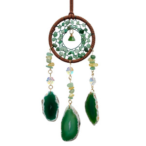 Acchiappasole in Cristallo Naturale Grezzo di <span class=keywords><strong>Avventurina</strong></span> <span class=keywords><strong>Verde</strong></span>, Lucidato a Mano con Motivo Floreale, Personalizzabile, Stile Femminile e Romantico, Forma Irregolare - Product Image 4