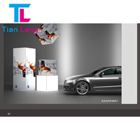 Caisson lumineux de publicité de cube de LED de plafond suspendu portatif imprimé par coutume pour l'affichage en aluminium d'expositions de salon commercial