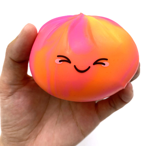 Hot Sale Dumpling Squishy Stress Ball Novelty Tie-dye Colorful Squeeze Dumpling with Steamer <b>Box</b> Fidget Sensory Toys - Product Image 2