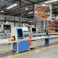 Scie de coupe transversale CNC automatique pour la production de structures en bois et usines de canapés - Machine de coupe de s