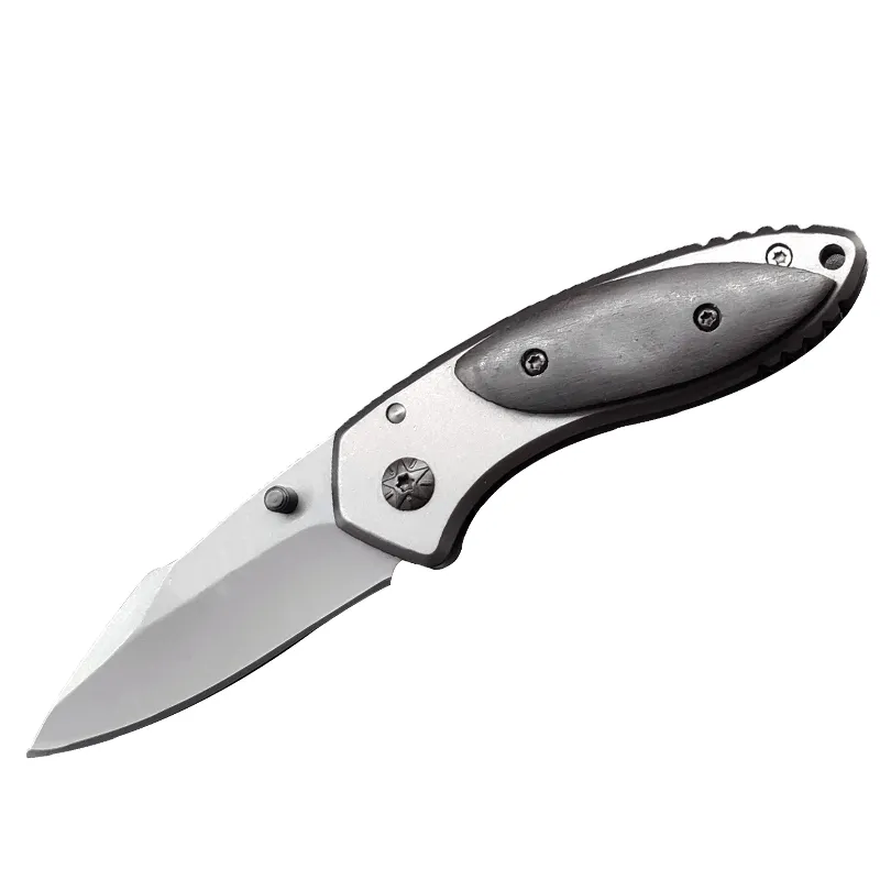 X11 yangjang steel folding blade pocket knife with black wood handle for hunting survival gift pocket knives