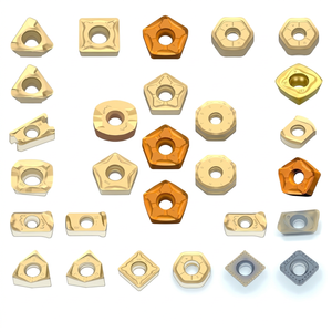 เม็ดมีดคาร์ไบด์ CNC สำหรับงานกลึงเหล็กและเหล็กกล้าไร้สนิม (เคลือบ PVD/CVD สำหรับงานกัดและกลึง CNMG WNMG APMT) OEM รูปทรงสามเหลี่ยม - Product Image 1