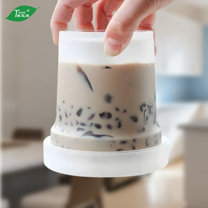 Gobelet à pudding rond transparent avec couvercle anti-fuite pour fête de desserts, 1 à 20 pièces - Product Image 3