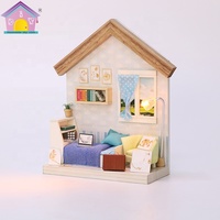 Hongda S912 myrtille Soda bricolage maison de poupée Mini cadre photo Miniature maison de poupée en bois maison de poupée avec lumière