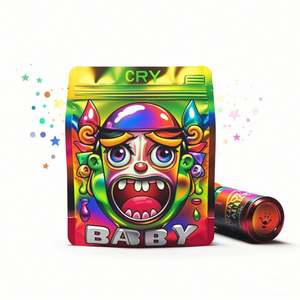 Custom Logo Moisture Proof Aluminized Foil Plastic Packaging 3.5g Child Proof <b>Cookie</b> & Jelly Holographic Ziplock <b>Bag</b> - Product Image 2