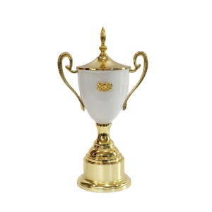 Trofeo chapado en oro rojo verde, premios, actividades de recuerdo, competición deportiva, premios de campeón, trofeo de Metal con orejas grandes dobles - Product Image 5
