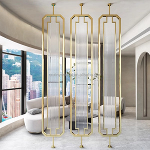 Separador de metal ovalado personalizado, panel de partición, pantalla de acero inoxidable y divisor de habitación para té de la leche, cafeterí<span class=keywords><strong>a</strong></span>, restaurante de fideos - Product Image 2