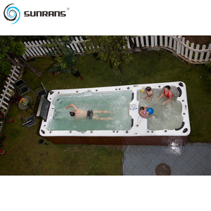 Sunrans 6m hors sol piscine sans fin natation extérieure <span class=keywords><strong>hydro</strong></span> <span class=keywords><strong>massage</strong></span> spa de natation à vendre - Product Image 3