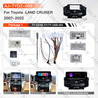 Écran multimédia radio DVD Android sans fil Aijia 12,3 pouces pour voiture avec kit de cadre pour LAND CRUISER 2007-2022