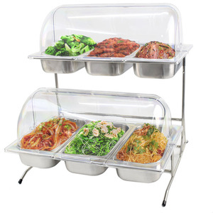 <span class=keywords><strong>Hotel</strong></span> buffet de Nivel <span class=keywords><strong>2</strong></span> bandeja precio barato de acero inoxidable GN grande alimentos contenedores de almacenamiento - Product Image 1