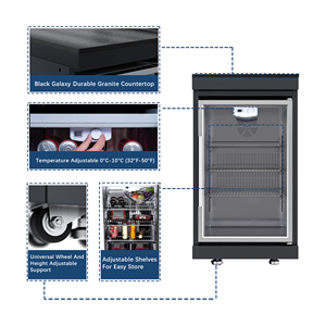 En stock dans l'entrepôt américain : Armoire <span class=keywords><strong>de</strong></span> cuisine extérieure <span class=keywords><strong>de</strong></span> jardin en acier inoxydable 304 noir <span class=keywords><strong>avec</strong></span> évier et réfrigérateur - Product Image 3
