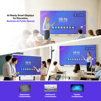 Tableau blanc interactif intelligent Ai 65/75/86/98/110 pouces pour l'enseignement, panneau plat interactif pour salle de classe