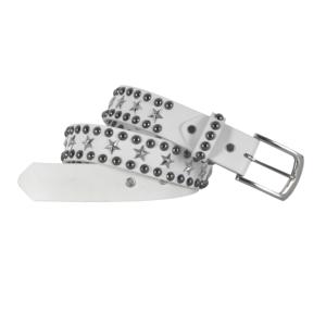 Cinturón Personalizado de Cuero Genuino con Tachuelas de Estrella, Diseño de Tachuelas de Estrella, Marca Personalizada, Etiqueta Privada, OEM, Venta al por Mayor, Estilo Punk Rock - Product Image 1