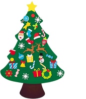 Prix d'usine DIY Arbre de Noël en feutre 3D Cadeaux du Nouvel An Décoration de Noël pour la maison Ornements