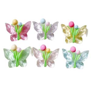 Fleur Papillon Charmes Flatback Résine Cabochons Décoration pour Cheveux Arcs Center DIY Bijoux Téléphone Déco Nail Charms - Product Image 5