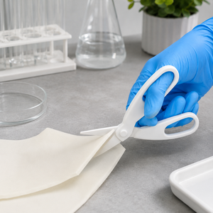 Tijeras de corte para laboratorio Degao, material PTFE completo, inerteras a los químicos, antiadhesivas, para cortar muestras viscosas en el laboratorio. - Product Image 3