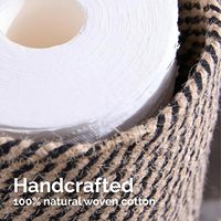 Panier de rangement pour papier toilette de style bohème, rond, gain de place, en coton tissé à la main, pour rouleaux jumbo