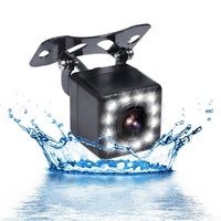 Caméra de recul de voiture à vision nocturne 12 LED Image HD CCD Caméra de recul de voiture étanche IP67 pour voitures Pickup Trucks SUV RVs