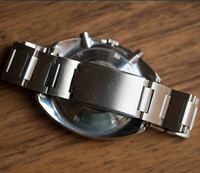 Luxusmarke Pogue Pepsi-Lünette Mechanische Automatikuhren Chronograph Seltene Vintage-Uhr für Herren