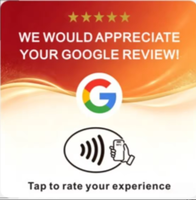En stock et expédition rapide, carte NFC Google Review Tap personnalisable, carte NFC sans contact pour les commentaires des clients, pour les comptoirs de magasin
