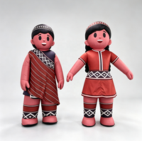 Mascotte publicitaire gonflable personnalisée en forme de personnage ethnique, modèle humain gonflable de dessin animé pour défilés extérieurs et événements culturels