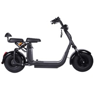 Scooter Eléctrico Clásico de 1500W, Económico, de 2 Plazas, Citycoco, con Dos Ranuras para Baterías de Litio Extraíbles