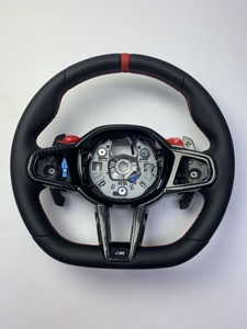 Volant de voiture pour <span class=keywords><strong>BMW</strong></span> G20 G30 G01 G05 G07 G11 G12 Série 3 5 7 X3 X5 X7 M Performance avec bande rouge sport - Product Image 1