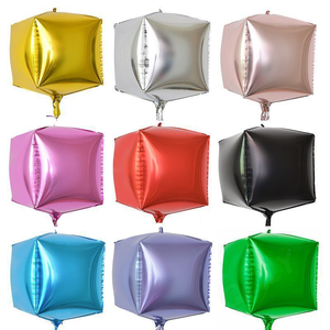 Laser carré Cube forme 4D ballons en aluminium paillettes en forme <span class=keywords><strong>de</strong></span> <span class=keywords><strong>diamant</strong></span> ballons décor <span class=keywords><strong>de</strong></span> mariage anniversaire fête - Product Image 4