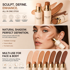 Stick de contour professionnel de luxe à marque privée, waterproof, couvrance totale, crème lissante, <span class=keywords><strong>bronzer</strong></span>, correcteur visage et nez - Product Image 5
