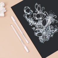 Stylo Gel paillettes professionnel 9 couleurs 0.8mm blanc surbrillance calligraphie ensemble en plastique emballage pour marqueurs d'art à usage promotionnel