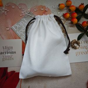 Bolsa Ecológica de Algodón con Cordón, Bolsa de Regalo con Logotipo Personalizado de Alta Calidad y Bajo Precio, Bolsa para Guardar Joyas y Collares - Product Image 5