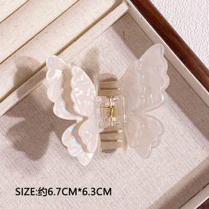 Nuevas Pinzas para el Cabello YaRui YR-0331 de Acetato con Diseño de Doble Mariposa y Borla Estilo Sirena, Accesorios para el Cabello de Mujer en Colores Temperamentales - Product Image 2