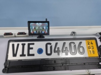 Moniteur sans fil 5 pouces 2 canaux avec caméra de recul solaire pour plaque d'immatriculation européenne pour voiture et remorque
