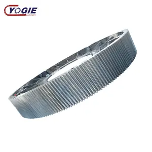 Yogie-engranaje de anillo helicoidal personalizado OEM, engranaje de horno rotativo y molino de bolas utilizado para planta de cemento