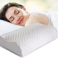 Oreiller cervical en mousse à mémoire de forme de luxe OEM, respirant, écologique, antistatique, non toxique, design minimaliste, blanc, pour couples