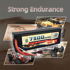 VSVAW batteria LiPo 2S 7.6V 7300mAh 65C EC5/XT60/T spina RC parti Hardcase Lipo 2S per aeroplani veicolo auto RC camion barche cisterna - Product Image 2