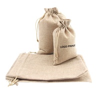 Sac en toile de jute personnalisé avec logo, 50 kg, 100 kg, petit sac en toile de jute pour cosmétiques, riz, thé, emballage cadeau, sac en toile de jute pour café, sac à cordon