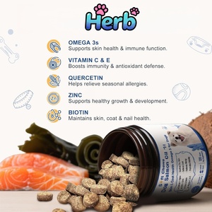 Suplementos Masticables de Aceite de Pescado Omega 3 6 9 de Marca Propia, Ricos en EPA y DHA, Vitaminas C y E, Alivio de Alergias, Salud para Perros y Gatos con Pérdida de Pelo - Product Image 2