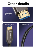 Câble en fibre optique HDMI 2.0 4K 18 Gbps ultra haute vitesse 4K 60 Hz haute définition câble tressé longue distance compatible HDR