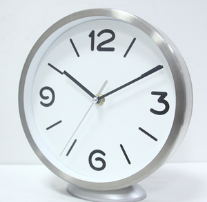 <b>Battery</b> Operated Aluminum Frame Simple Modern Silver Metal Wall <b>Clock</b> Models Customs Wall <b>Clock</b> - Product Image 6