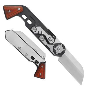Cuchillo Wolf Warrior de Acero Inoxidable con Hoja de Punta Caída y Perilla para el Pulgar, Cuchillo Plegable de Bolsillo Compacto y Afilado, Herramienta EDC para Exteriores - Product Image 6