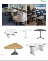 Table de salle à manger en panneaux de stratifié compact en bois imperméable, moderne et commercial, pour la salle à manger, les meubles d'hôtel