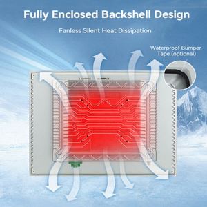 Touchwo 8 10 12 15 17 19 21.5 inch bảng điều khiển công nghiệp PC với màn hình cảm ứng màn hình cho nhà máy sử dụng - Product Image 3