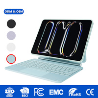Funda con Teclado Desmontable que Transforma el iPad de 11 Pulgadas en un Portátil. 7 luces RGB retroiluminadas con imán potente. Soporte para 64 Llaves y Bolígrafos (Reino Unido y Estados Unidos)
