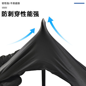 Blue Guard Black Nitrile <b>Gloves</b> Powder-Free Non-Sterile For Food Processing And Daily Cleaning - Product Image 3