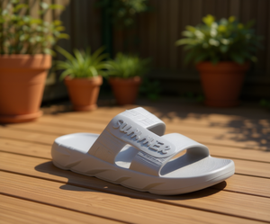 Sandali Eva a Doppia Fascia Comodi 27 Estivi Open Toe Grigio Solido - Product Image 2