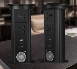 Prese a scomparsa motorizzate intelligenti universali per la ricarica Wireless superiore torre di sollevamento da cucina presa di corrente Pop-Up - Product Image 1