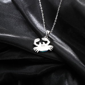 Graceful Gold Vermeil <strong>Jewelry</strong> 925 Sterling <strong>Silver</strong> <strong>Crab</strong> Opal Pendant - Precision-Set Opal Body, Intricate <strong>Silver</strong> Claw Craft - Product Image 3