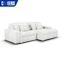 Sofá Cama de Tela Manwah Cheers de Nuevo Diseño para Sala de Estar, Hogar, Hotel y Oficina, Sofá Cama Eléctrico de 2 Plazas con Reposabrazos