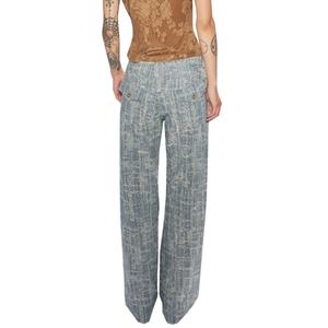 Wholesale 100% Cotton <b>Soft</b> Comfortable Distressed Clean Fit <b>Jeans</b> Perverze Scratched Jacquard Washed Blue Men's <b>Jeans</b> - Product Image 4